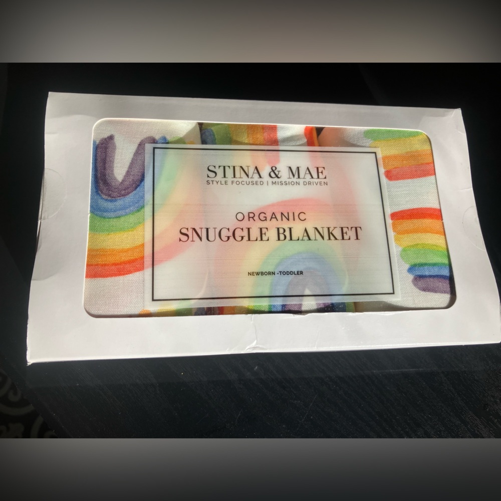 Stina & Mae Rainbow Organic Cotton Snuggle Blanket 3-pack